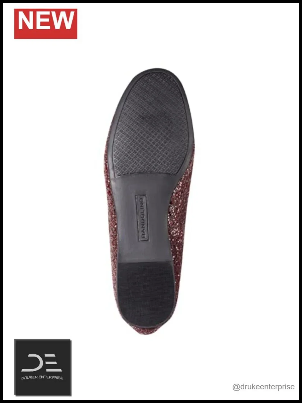 Bandolino Phalon Mary Jane Ballet Flats Glitter Round Toe Slip-On